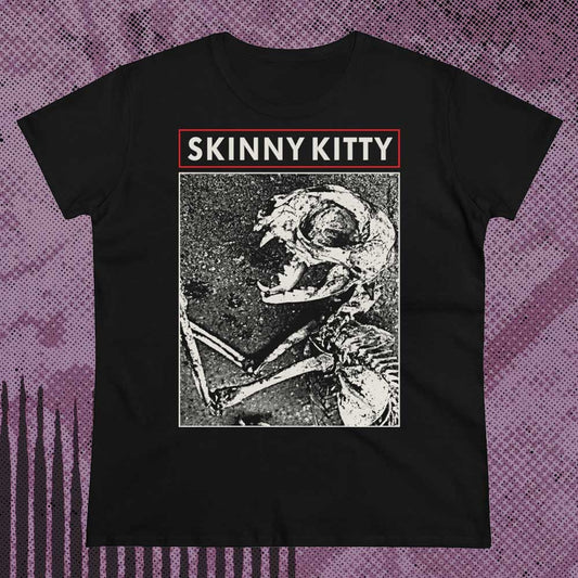 Skinny Kitty "Fur Too Frail" Tee - Womens